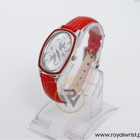 Elle red and silver watch see pics for full descriptions! Classy and elegant! - Picture 3 of 15